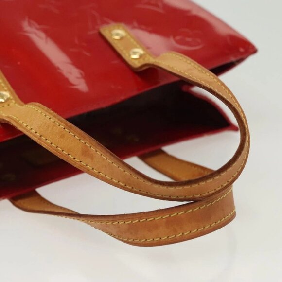 LOUIS VUITTON Monogram Vernis Reade PM Hand Bag Red Rouge M91088 LV Auth 137115 - Picture 8 of 16